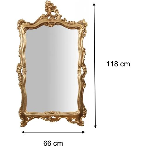 Détail de Miroir Mural Baroque Vintage, Cadre Original, Fabriqué Italie