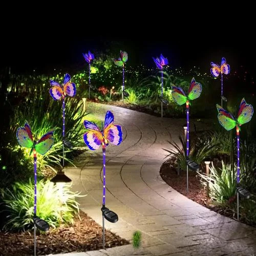 Détail de Lampes solaires jardin, 3 pièces, LED multicolores, décoratives