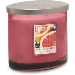 Bougie Double Mèche Pamplemousse Rose Cassis, Heart and Home