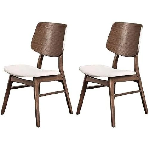 Lot de 2 Chaises Mid Century Modern Oscar en Noyer - Vue principale