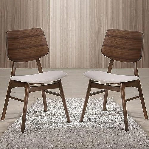 Détail de Lot de 2 Chaises Mid Century Modern Oscar en Noyer