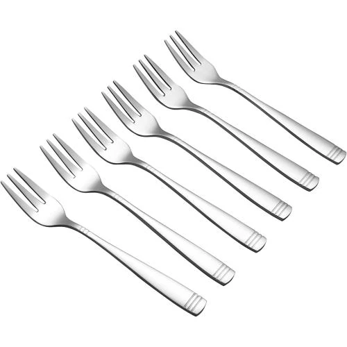 Easymanie Fourchettes à Gâteaux, Acier Inoxydable, Lot 12 - Vue principale