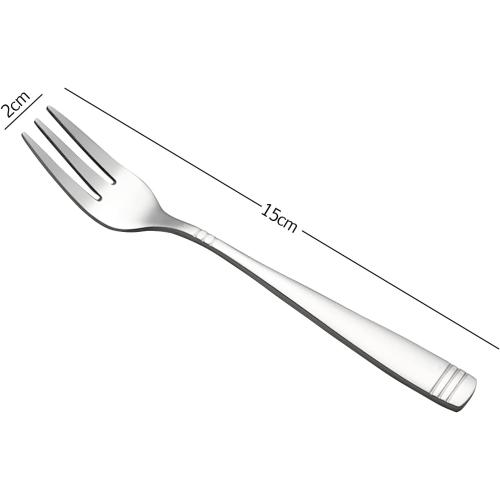 Présentation de Easymanie Fourchettes à Gâteaux, Acier Inoxydable, Lot 12 en situation