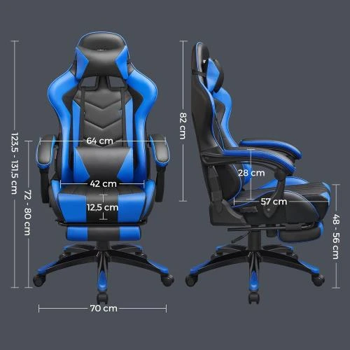 Zoom sur Fauteuil Gamer Ergonomique Noir, Chaise Gaming Confortable