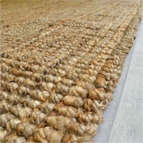Zoom sur Tapis Naturel Boheme Jute, Decoweb, Style Écologique