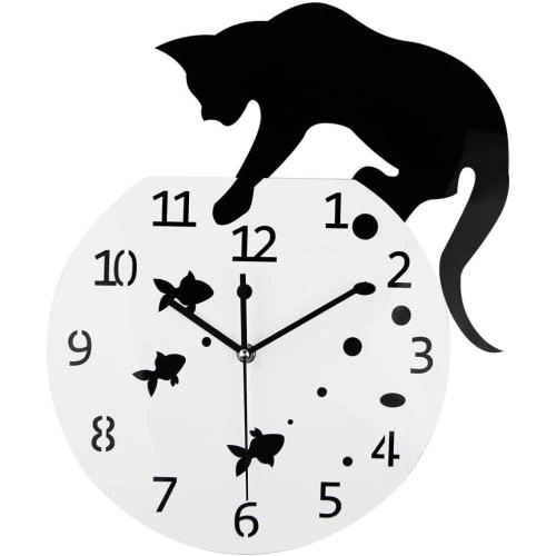 Horloge Murale Timelike, Design Poisson, Décoration Créative - Vue principale
