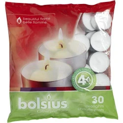 Bougie Chauffe Plat Bolsius, Cire de Paraffine, Blanc
