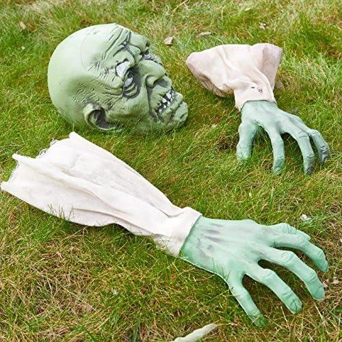 Décorations Halloween, Zombie, Visage, Bras, Cimetière, Pelouse - Vue principale