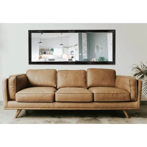 Zoom sur Miroir Mural Vintage Noir Biscottini, Décoration Élégante
