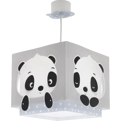 Lampe Suspension Enfant Ours Panda Animaux Bleu Lustre - Vue principale