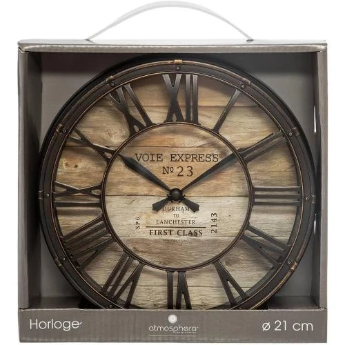 Zoom sur Horloge à Poser Vintage Atmosphera, Élégance Intérieure