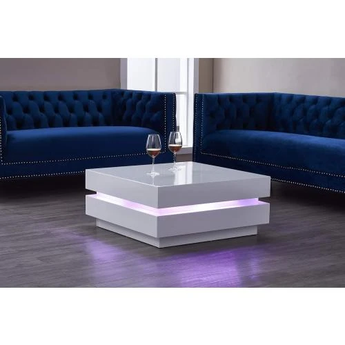 Détail de Table basse moderne LA VILLINO II, télécommande, LED multicolore