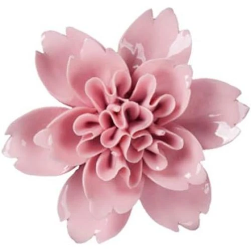 Fleurs décoratives céramique 3D suspendues Insiswiner, rose - Vue principale