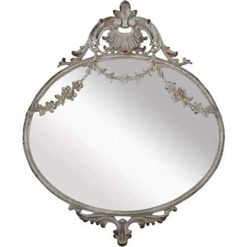 Miroir mural rond métal, décoration intérieure élégante - Vue principale