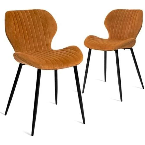 Chaises Modernes en Velours avec Pieds Métalliques pour Cuisine et Salon - Vue principale