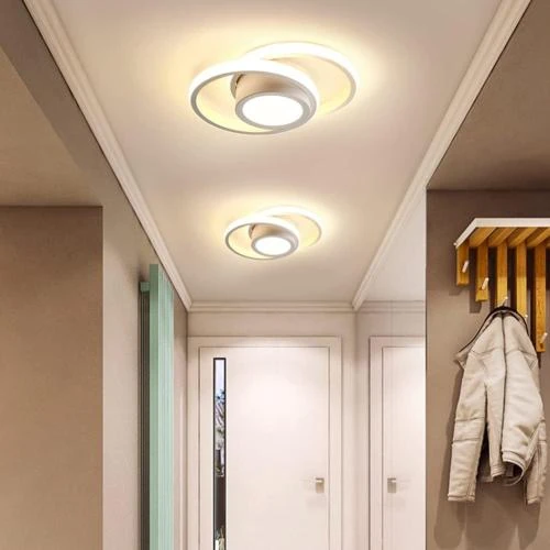 Détail de Plafonnier LED Rond, Luminaire Moderne Acrylique, Lumière Blanc Chaud