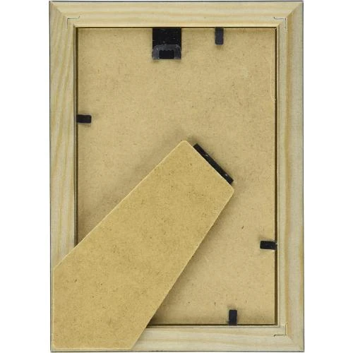 Détail de Cadre Photo Bois Noir, Ivoire, Passe-Partout 10x15 cm