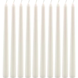 Bougies coniques non parfumées, lot 10, Stonebriar