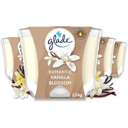Glade Brise Lot 4 Bougies Parfumées Vanille Romantique