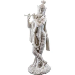 Statue Krishna Marbre Blanc, Top Collection, Sculpture Hindoue
