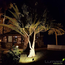 Projecteur LED 30W, détecteur mouvement, 3000lm, blanc chaud en situation