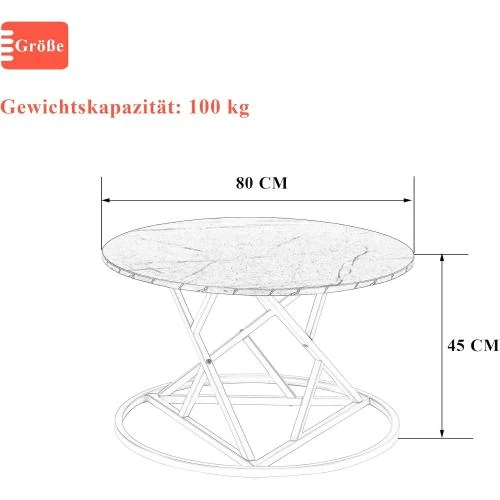 Zoom sur Table basse ronde marbre noir, cadre doré, Liink1Ga