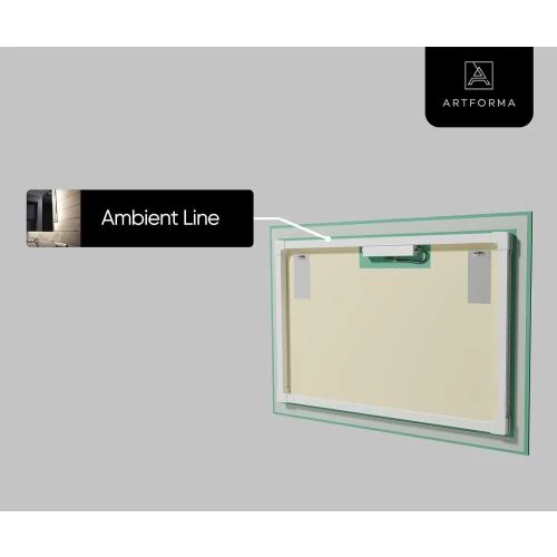Zoom sur Miroir LED Moderne Salle de Bain FORAM, Éclairage Intégré