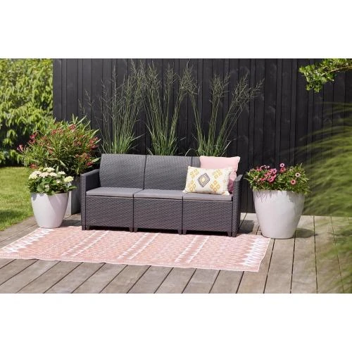 Zoom sur Keter Nora Ensemble Jardin, Gris Graphite, Design Élégant
