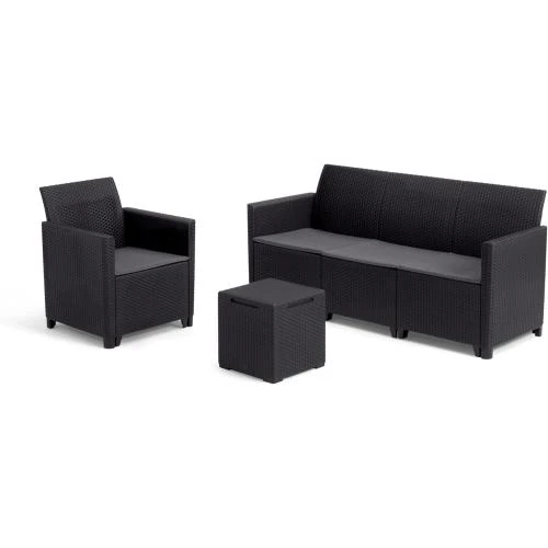 Keter Nora Ensemble Jardin, Gris Graphite, Design Élégant - Vue principale