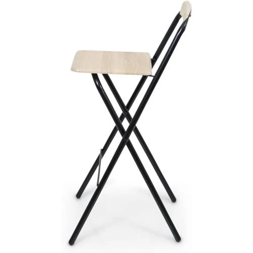 Zoom sur Tabouret Bar Pliant Belfast Aspect Bois Milton 