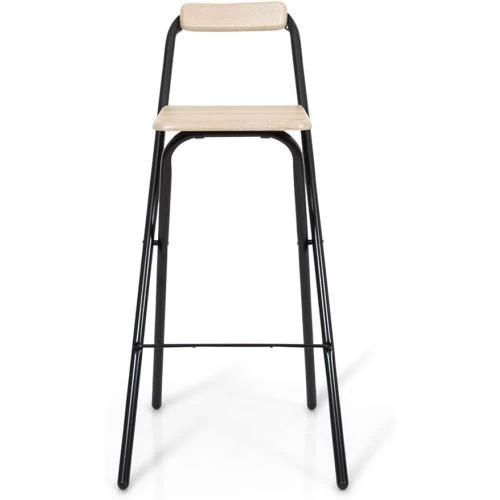 Détail de Tabouret Bar Pliant Belfast Aspect Bois Milton 