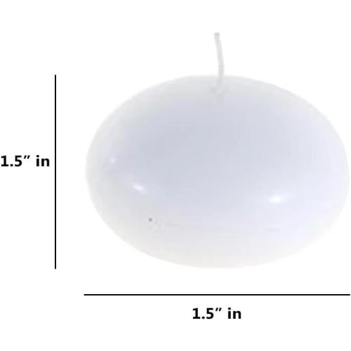 Détail de Bougies Flottantes Non Parfumées Mega Candles, Blanches
