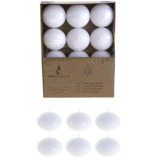 Bougies Flottantes Non Parfumées Mega Candles, Blanches - Vue principale