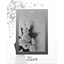 Cadre Photo en Verre, Papillons, Diamants, Widdop