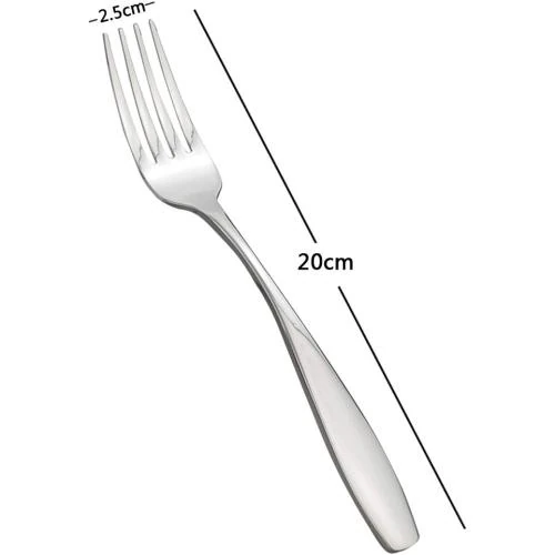 Zoom sur Lot 12 Fourchettes Acier Inoxydable, Diner Élégant