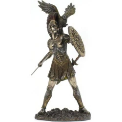 Statue Déesse Sagesse Athena, Moonlight Mysteries, Bronze
