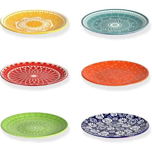 Assiettes à dessert porcelaine Annovero, lot 6 pièces - Vue principale