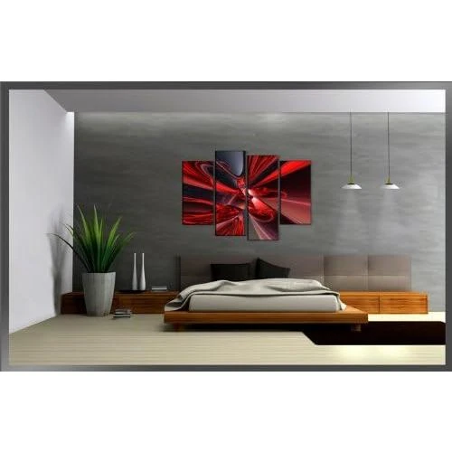 Zoom sur Toile 4 pièces Imagination, Impression artistique, Fantaisie