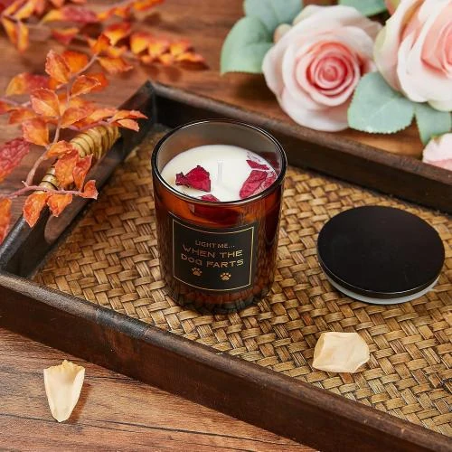 Zoom sur Bougie amusante, cadeau maman, anniversaire Noël, chiens