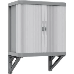 Armoire murale Terry, Rolling Space, gris, 2 portes coulissantes