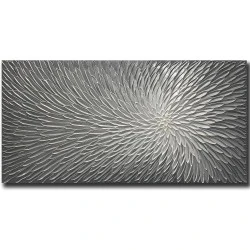 Amei Art Peinture Huile 3D Fleurs Abstraites Encadrée