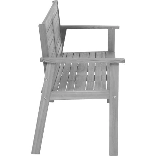 Zoom sur Banc de Jardin Maui Greemotion, Bois d'Acacia, Gris