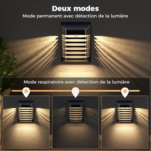 Présentation de Ousfot Lampe Solaire Extérieur, Étanche, 4PCS, Décorative en situation