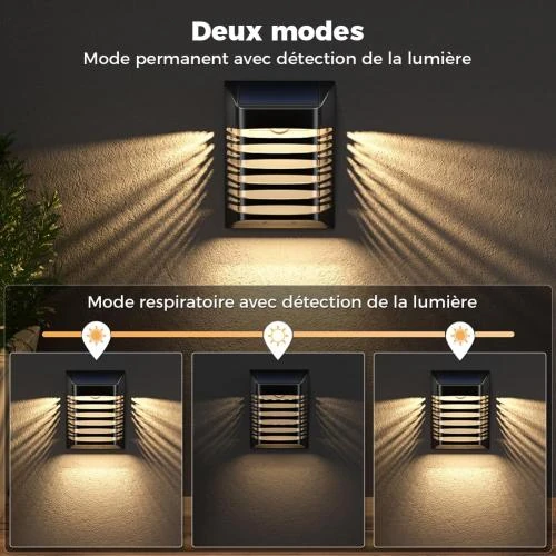 Détail de Ousfot Lampe Solaire Extérieur, Étanche, 4PCS, Décorative