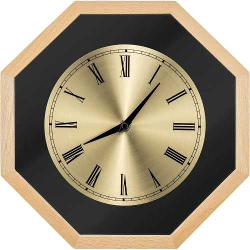 Horloge Murale Bois Navaris, Pendule Octogonale Vintage - Vue principale
