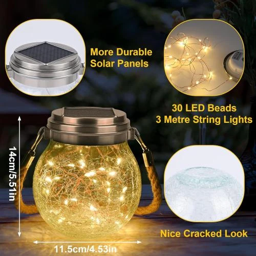 Zoom sur Lanterne Solaire Extérieur Diealles Shine, 30 LED, IP55