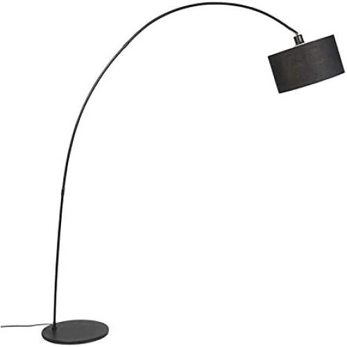 Zoom sur Qazqa Lampe Arquée Moderne Noir, Éclairage Intérieur