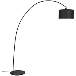 Qazqa Lampe Arquée Moderne Noir, Éclairage Intérieur