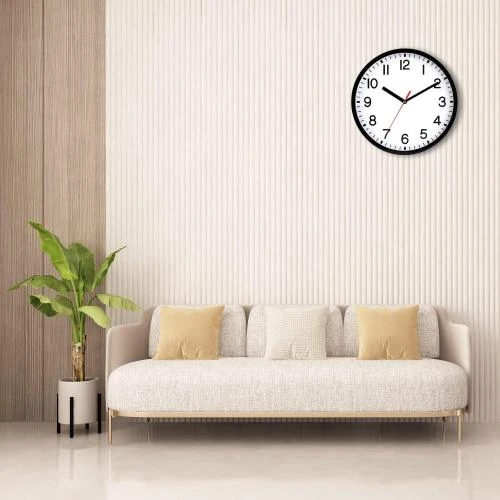 Détail de Horloge murale quartz silencieuse, numérique, fonctionnement piles