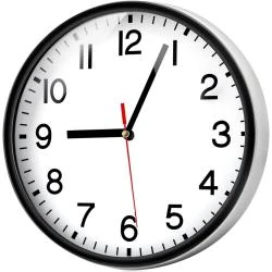 Horloge murale quartz silencieuse, numérique, fonctionnement piles